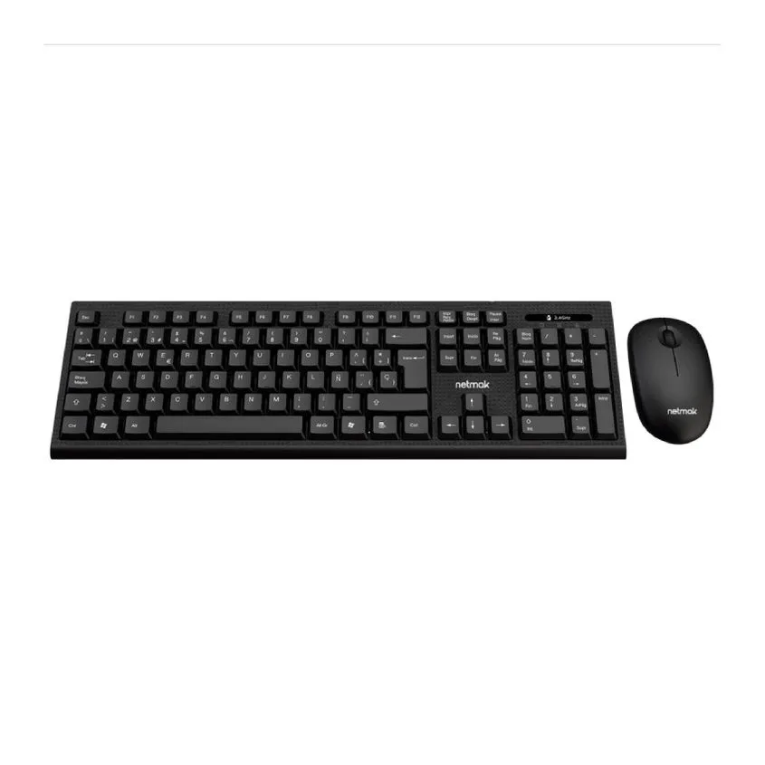 Combo Teclado + Mouse Inalambrico Negro NM-KB760