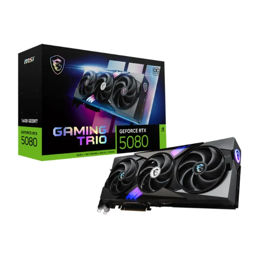 VGA MSI GeForce RTX 5080 GAMING TRIO OC 16G (2160) 1-0417030