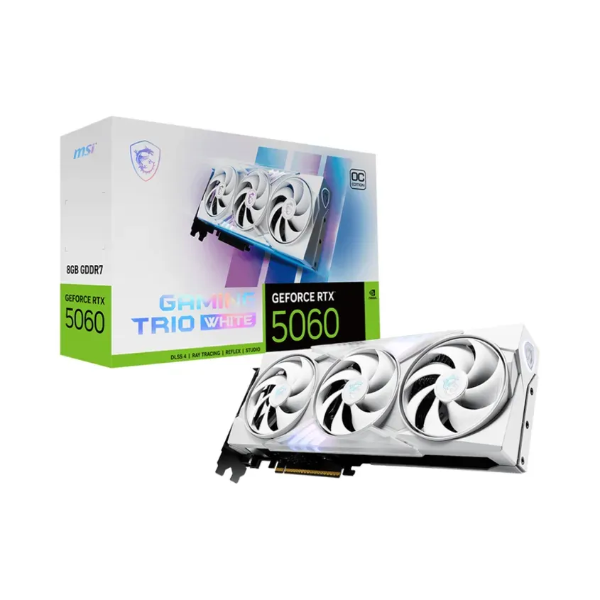 VGA MSI GeForce RTX 5060 8G GAMING TRIO OC WHITE (2582) 1-0418094