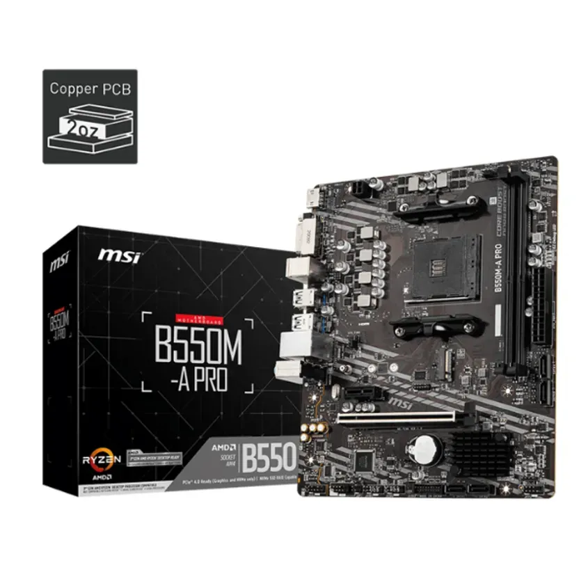 Mother MSI B550M-A PRO DDR4 AM4 (Serie 3000/4000/5000) MOT316
