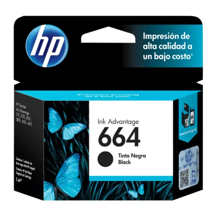 F6V29AL CARTUCHO DE TINTA HP 664 NEGRO (7148) INKCARTHP664K-O