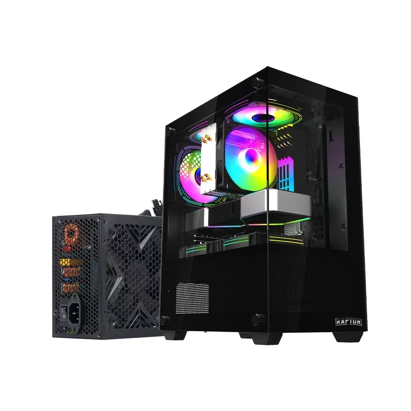 Gabinete Gamer Raptor Nova Prime con Fuente Raptor Volt 650W 80+ Bronze 1-0418005