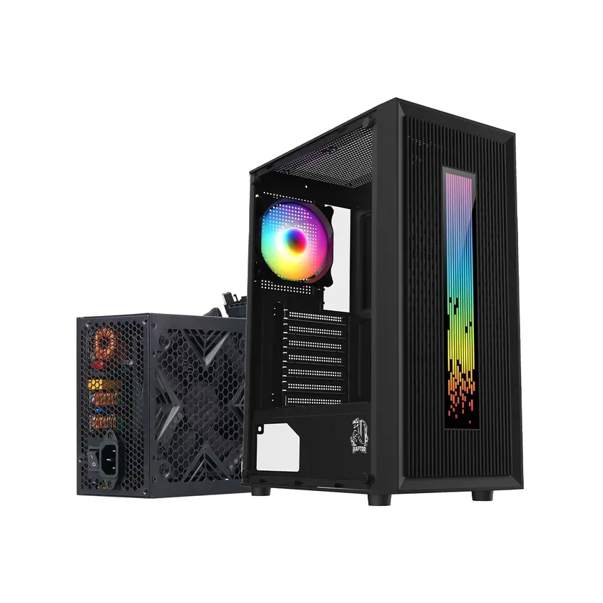 Gabinete Gamer Raptor Vortex con Fuente Raptor Volt 650W 80+ Bronze 1-0418004