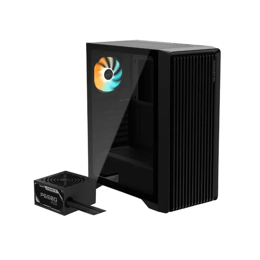 Gabinete c/Fuente Gigabyte C103 GLASS TG x1 ARGB Fan x1 (7034) 1-0418611