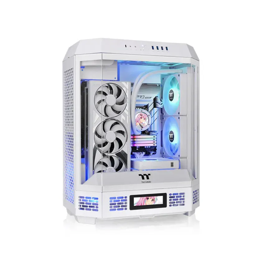 Gabinete TT The Tower 600 Mid-Tower TG x3 Fan x2 Snow White 1-0416679