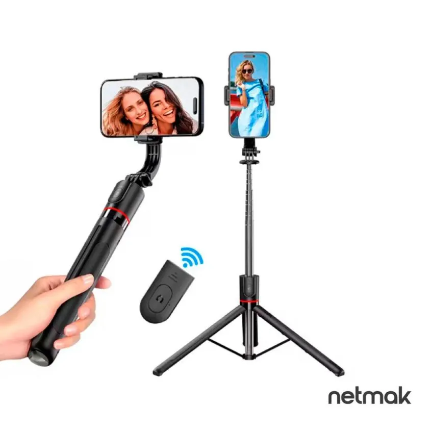 Tripode Palo Selfie Netmak Bluetooth 170CM NM-TRIP6