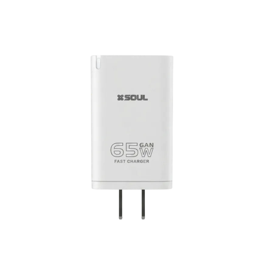 Cargador Viajero FC USB+PDx2 65W GaN s/ Cable Soul CVJ-X3PD