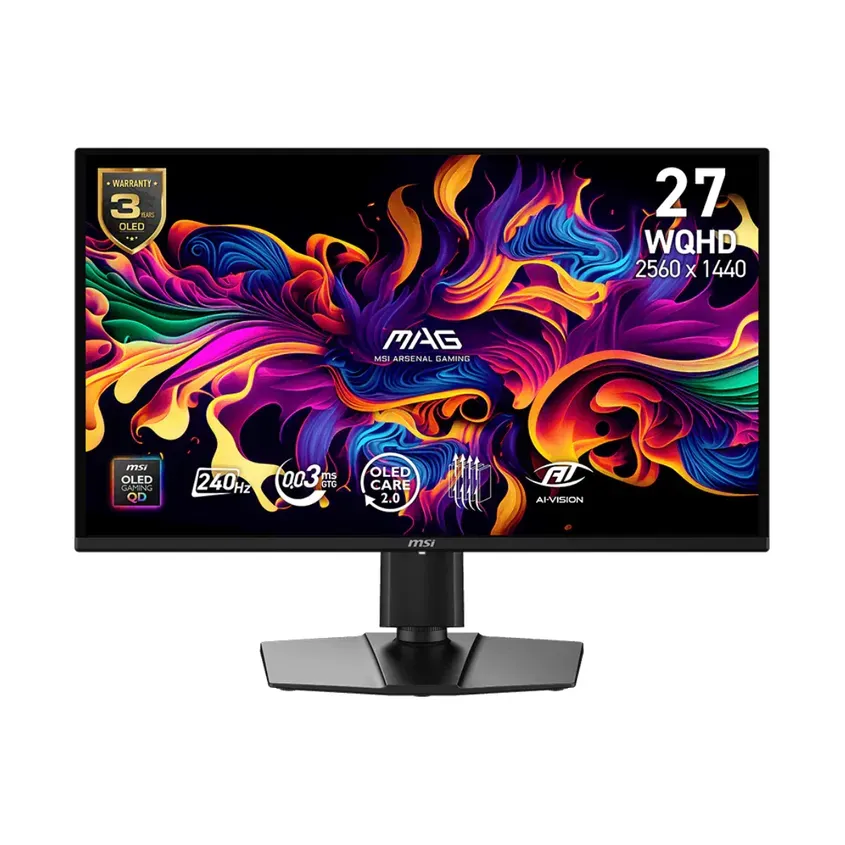 Monitor Gamer MSI 27" MAG 274QD QHD OLED 240Hz 0.03ms Flat 2xHDMI + 1xDP (II) 1-0418627