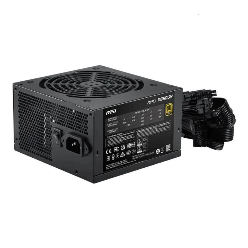 Fuente MSI MAG A650GN 650W 80 Plus Gold 1-0418508