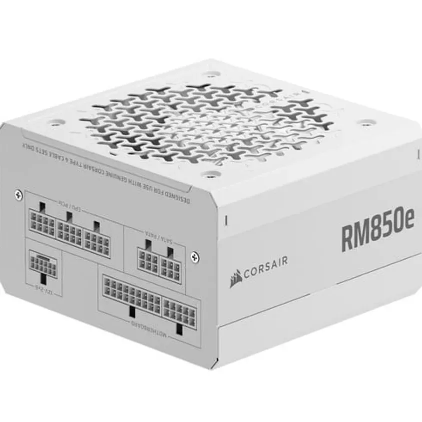 Fuente Corsair RM850e 2025 850W Cybernetics Gold Full Modular PCIe 5.1 White 1-0417440