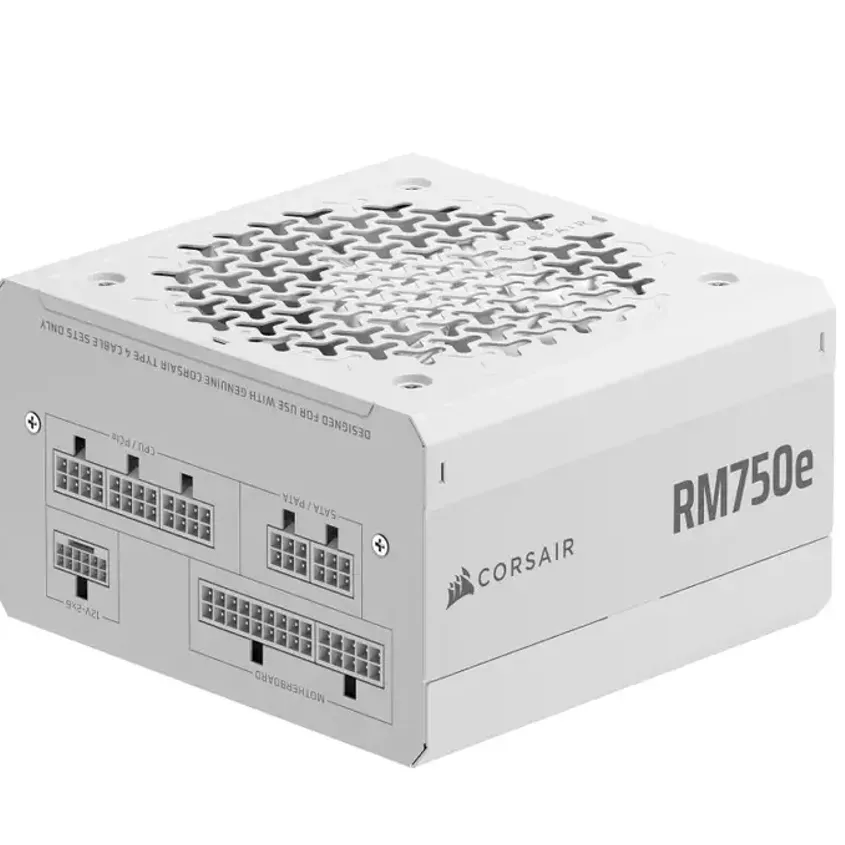 Fuente Corsair RM750e 2025 750W Cybernetics Platinum Full Modular PCIe 5.1 White 1-0417439