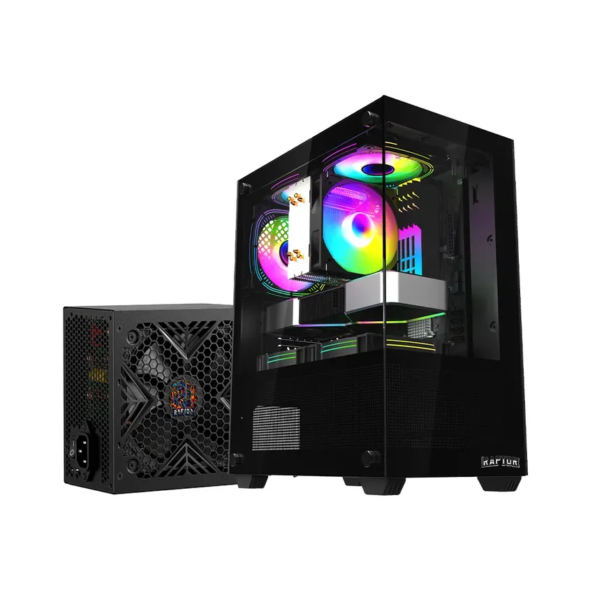 Gabinete Gamer Raptor Nova Prime c/Fuente Raptor Volt 500W 80+ Bronze 1-0418360