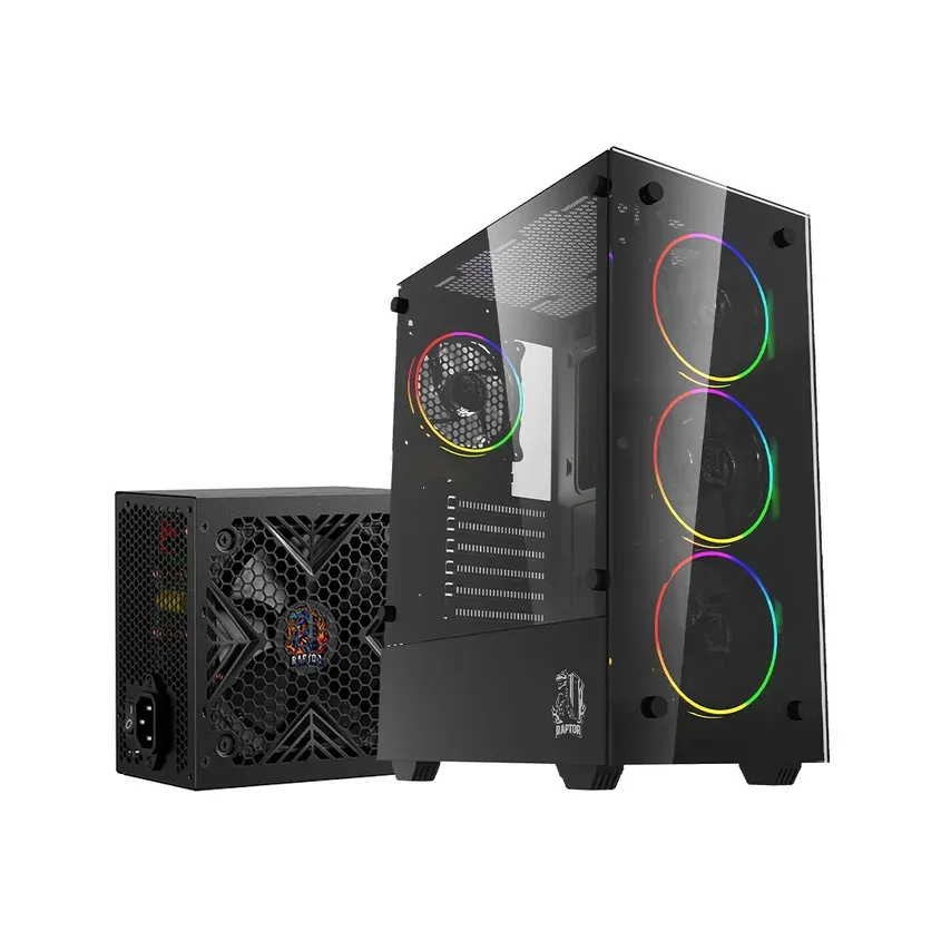 Gabinete Gamer Raptor Sentinel c/Fuente Raptor Volt 500W 80+ Bronze 1-0418359