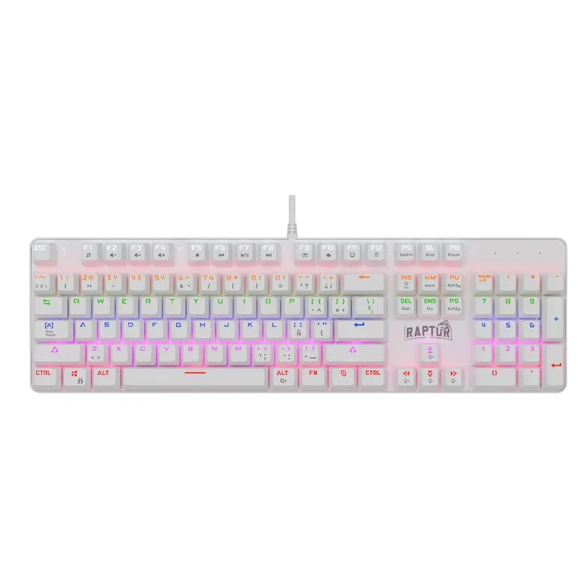 Teclado Gamer Raptor Fireclaw M104 Mecanico Retroiluminado Switch Red Outemu White 1-0417783