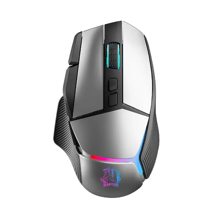 Mouse Gamer Raptor Storm Grip Wireless 9 botones 24000dpi retroiluminado c/software 1-0417770