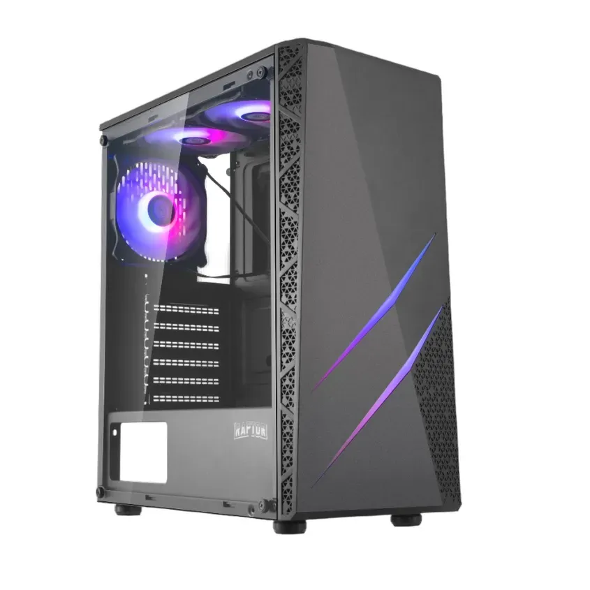 Gabinete Raptor Blaze Force V2 TG Mid-Tower RGB Fan x3 w/button control 1-0417843