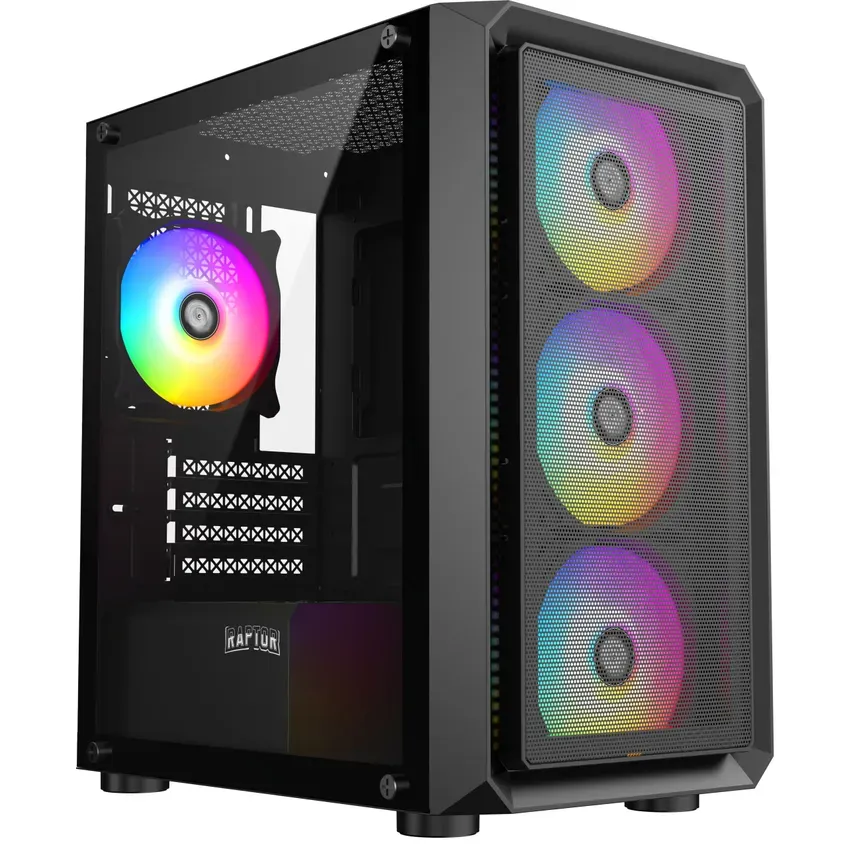 Gabinete Raptor Infinity Mesh TG x2 Mid-Tower RGB Fan x4 1-0417845