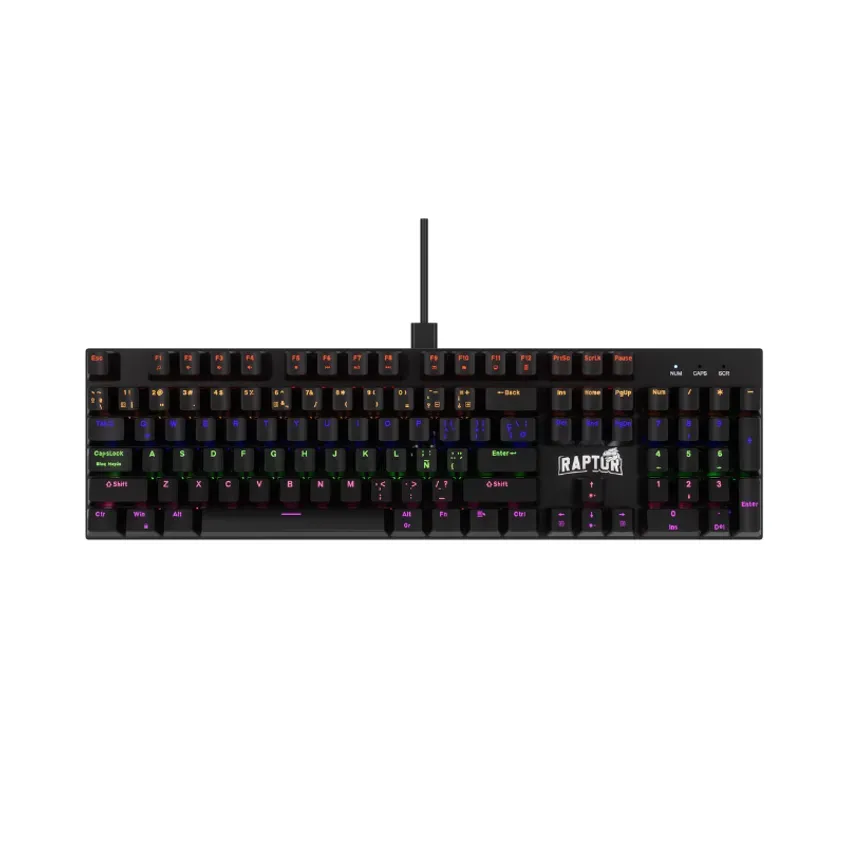 Teclado Gamer Raptor Fireclaw M104 Mecanico Retroiluminado Switch Red Outemu 1-0417093