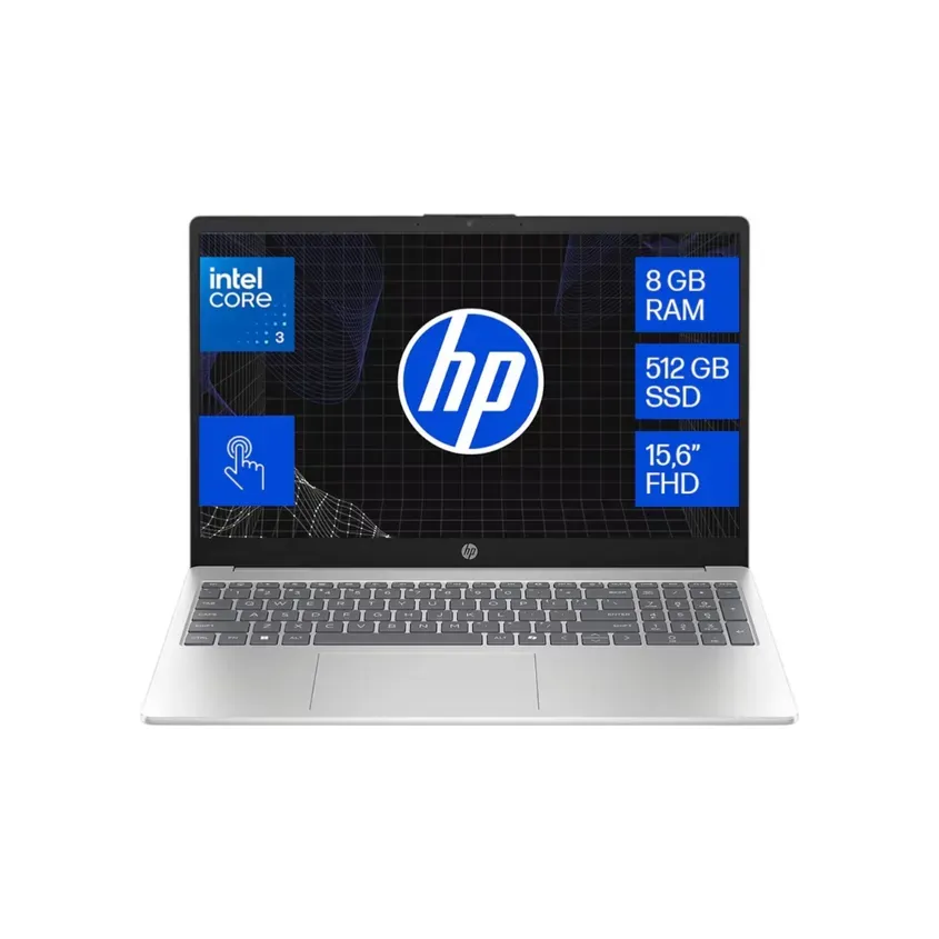 Notebook HP OPP 15-fd0333la i3-c3-100U 15 FHD/Touch 8GB/512 IPS 300 nits Windows® 11 Home 1-0418242