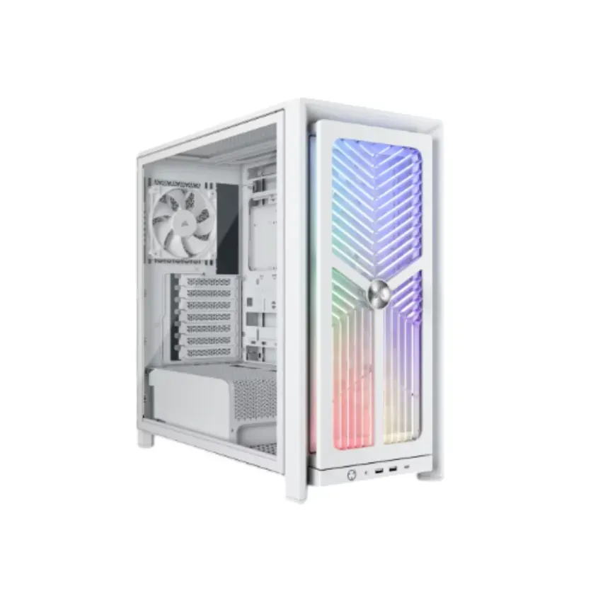 Gabinete Corsair FRAME 4000X RS Mid-Tower TG Fan x3 White 1-0418544