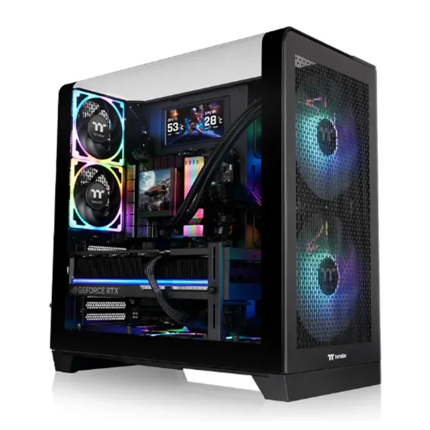 Gabinete TT View 390 Air Mid- TG Curvo Fan x2 Black 1-0417621