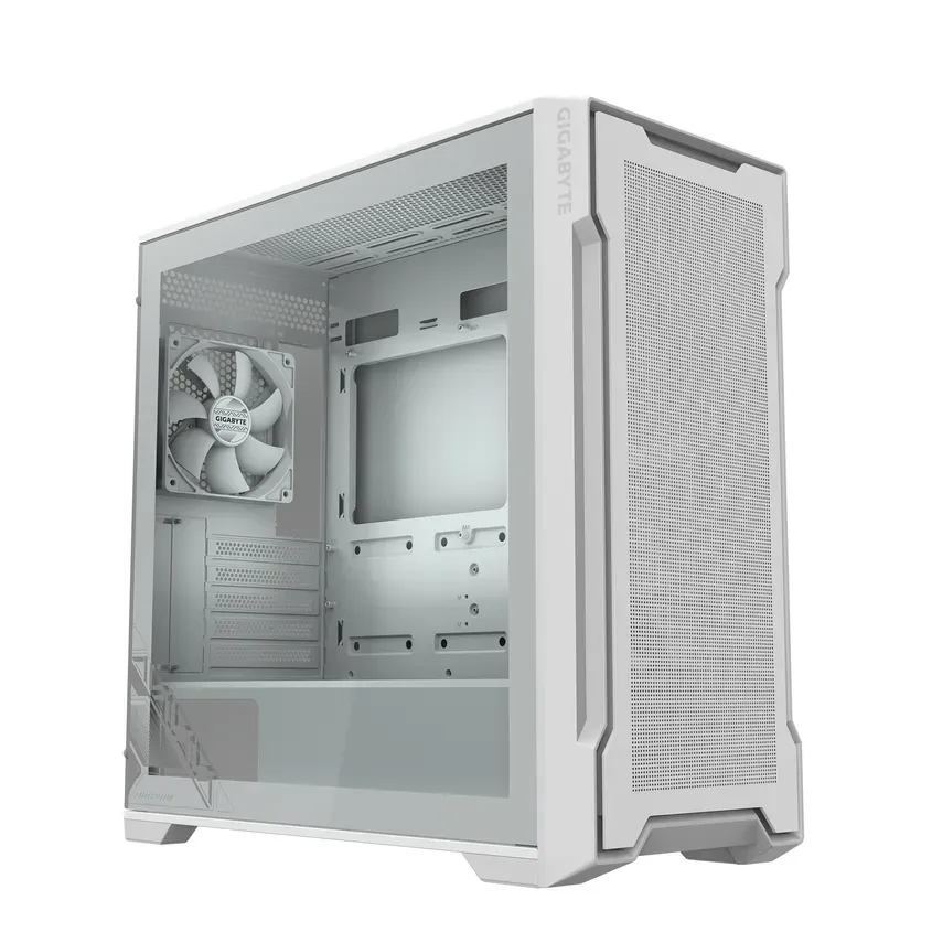 Gabinete Gigabyte C102 Glass Ice TG Mid-Tower Fan x2 White 1-0416483