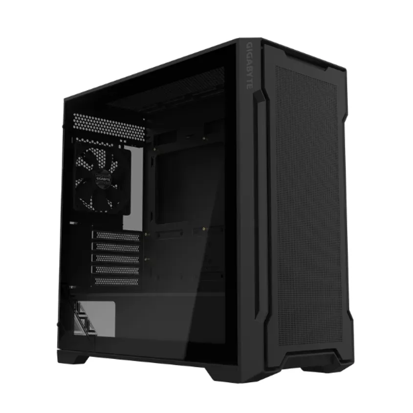 Gabinete Gigabyte C102 Glass TG Mid-Tower Fan x2 Black 1-0416484