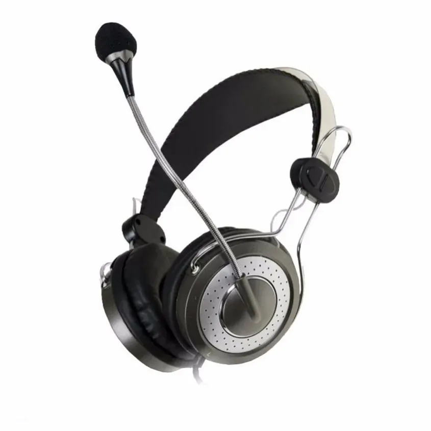 Auricular c/microfono y cable mallado dual Jack Genius HS-04SU