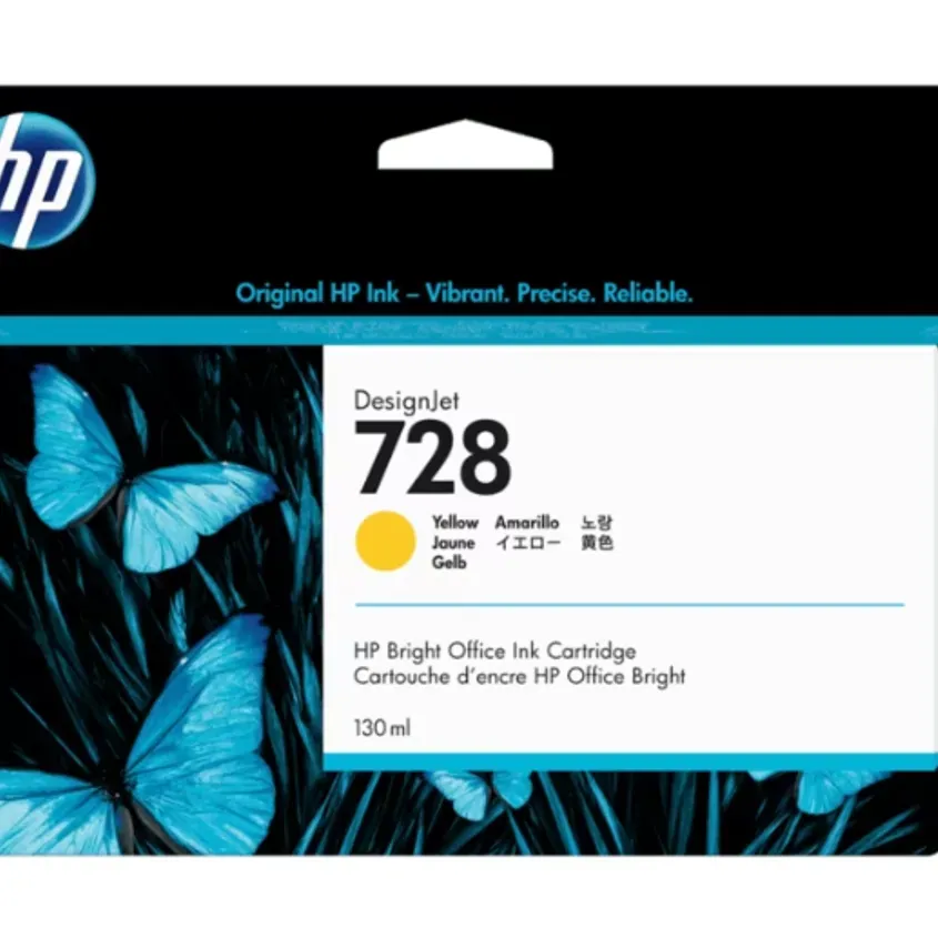 F9J65A HP 728 130-ml Yellow Ink Cartridge 1-0418134