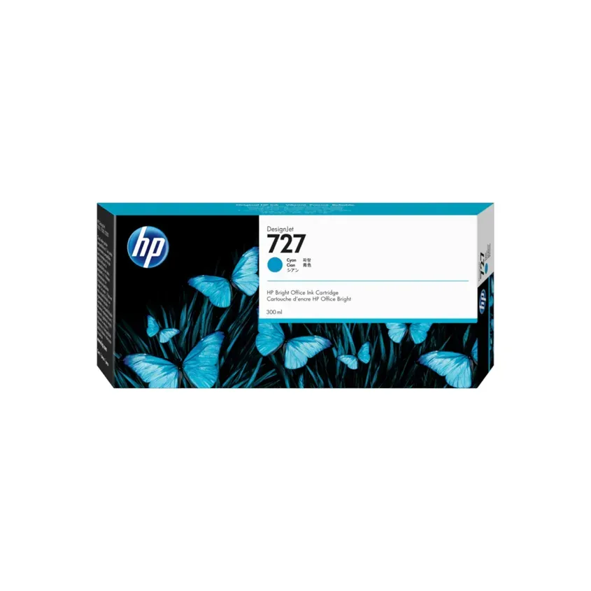 F9J76A HP 727 300-ml Cyan Ink Cartridge 1-0418146