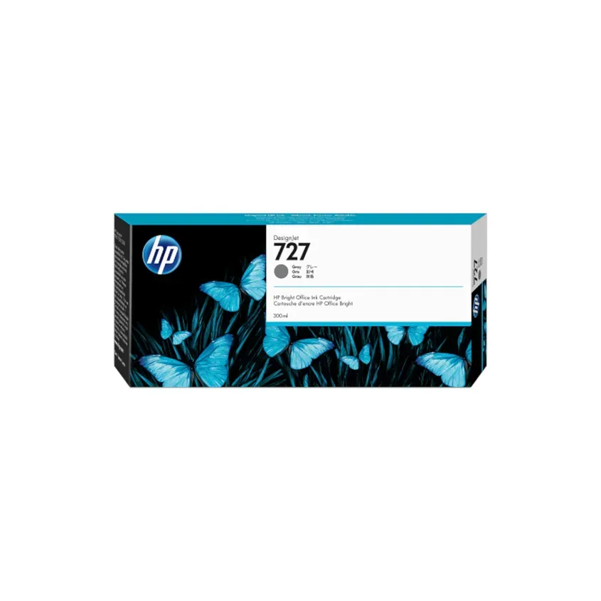 F9J80A HP 727 300-ml Gray Ink Cartridge 1-0418150