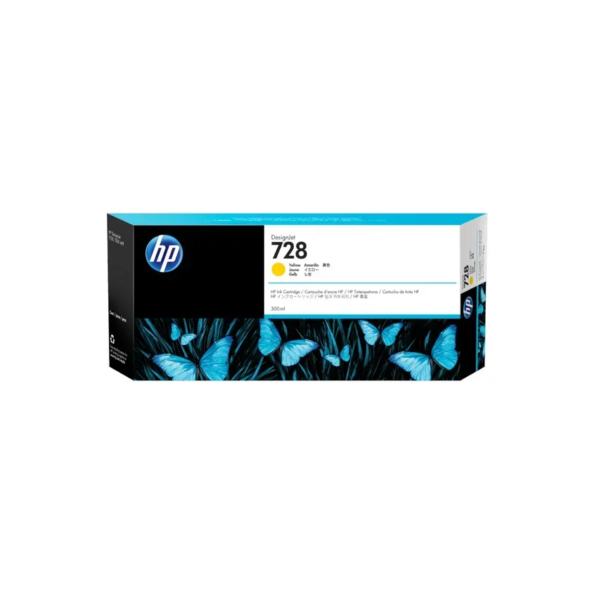 F9K15A HP 728 300-ml Yellow Ink Cartridge 1-0418152