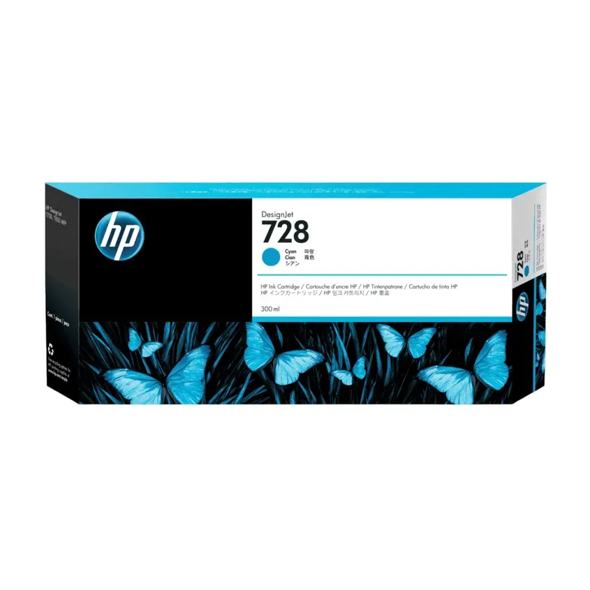 F9K17A HP 728 300-ml Cyan Ink Cartridge 1-0418154