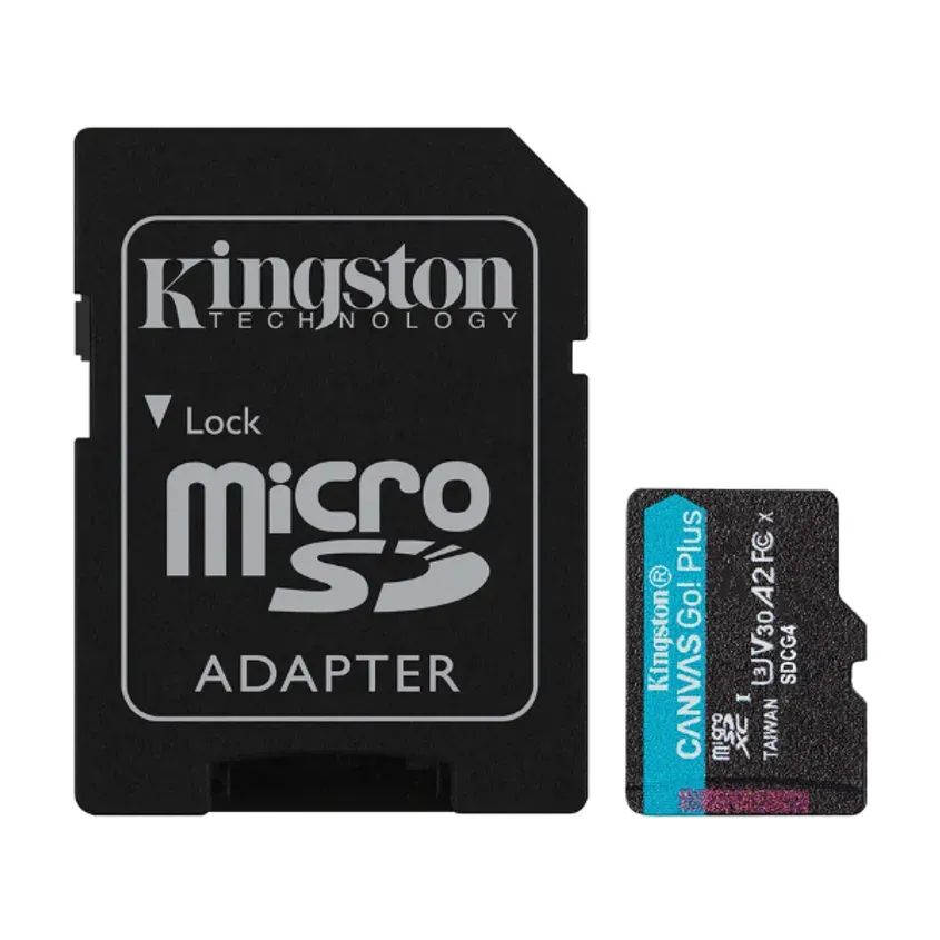 MicroSD KINGSTON 128GB c/Adap Canvas GO! Plus Gen4 (4K Camara-Drones) 1-0417207