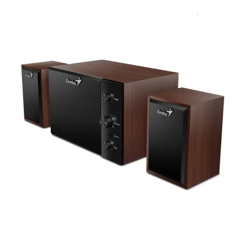Parlantes Genius SW-2.1 350 10W (madera) 1-0414655
