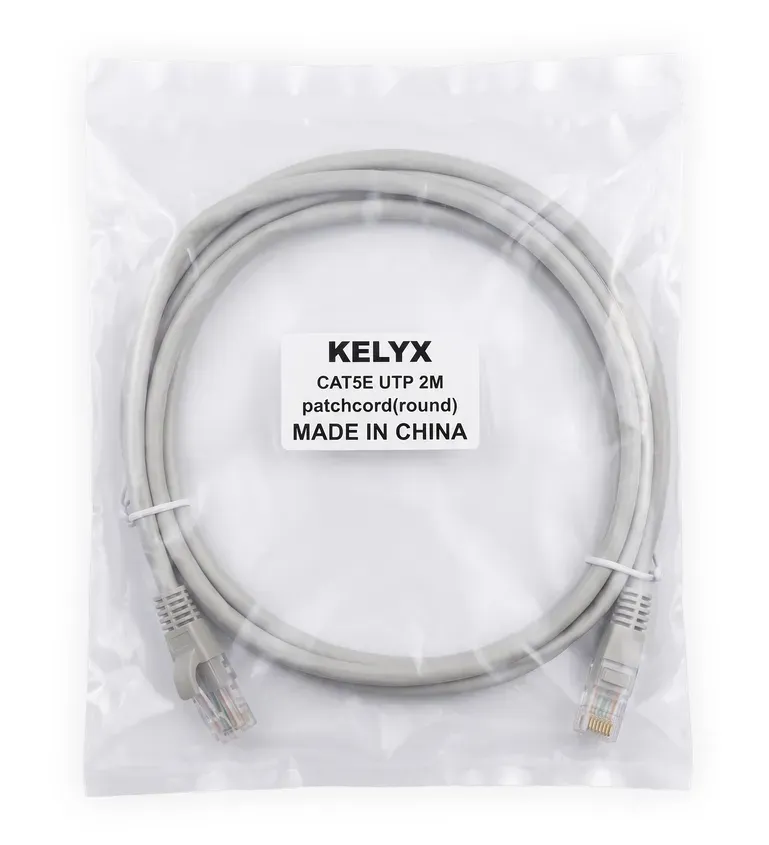 Patchcord Cable Utp Cat. 5e Kelyx 2 Metros Gris Kx-patch2m