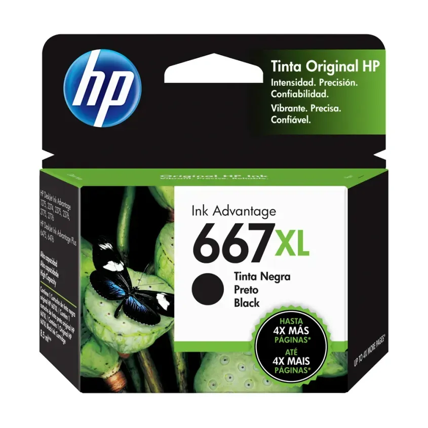 Cartucho de Tinta HP 667XL Original Negro 3YM81AL INKCHP667XLK-O