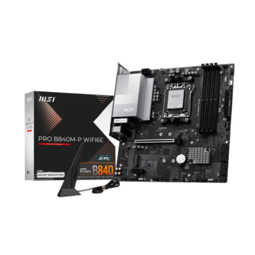 Mother MSI PRO B840M-P WIFI6E DDR5 AM5 (Serie 7000/8000/9000) 1-0418091