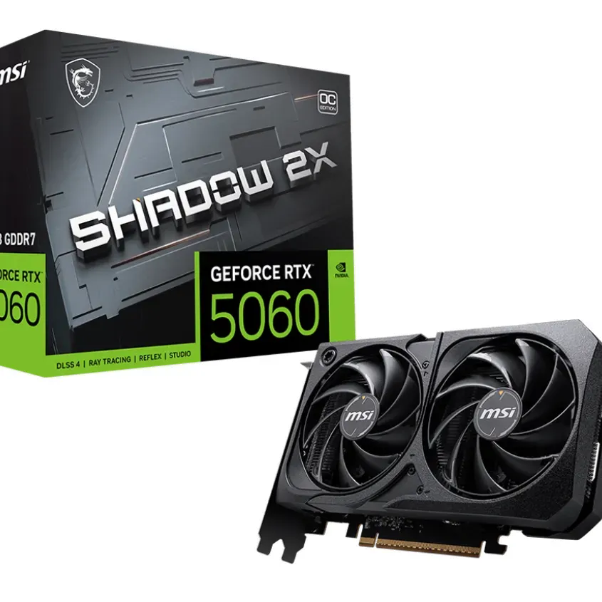 Placa de video VGA MSI GeForce RTX 5060 8G SHADOW 2X OC 1-0417873