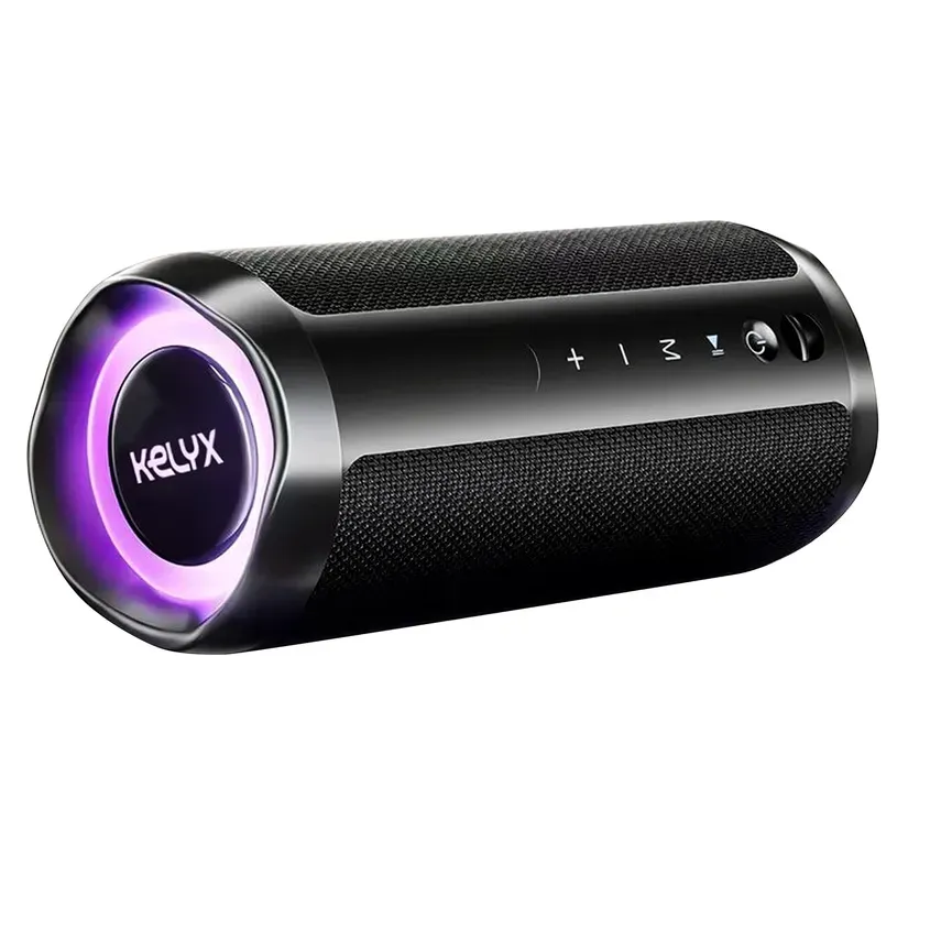 Parlante Kelyx Bluetooth 2 altavoces 12W cilindro RGB HIFI IPX7 MicroSD / USB 1-0417777