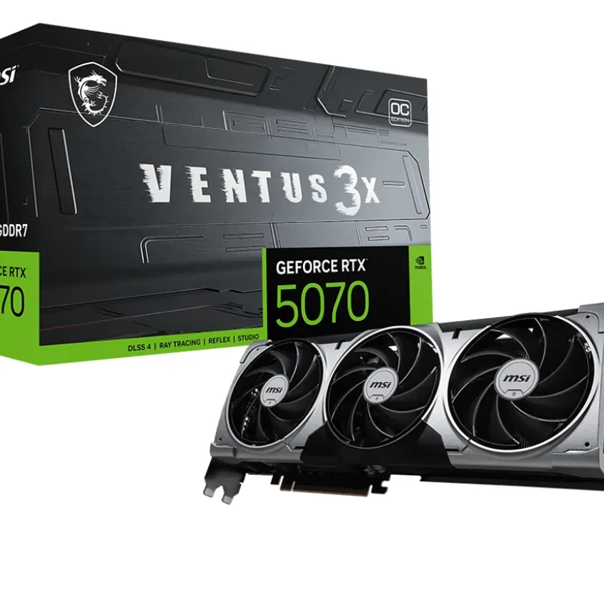 Placa de video VGA MSI GeForce RTX 5070 12G VENTUS 3X OC 1-0417391