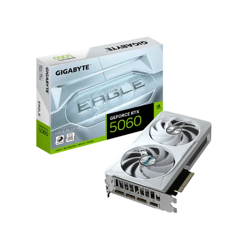 Placa de video VGA Gigabyte GeForce RTX 5060 EAGLE OC ICE 8G 1-0417360