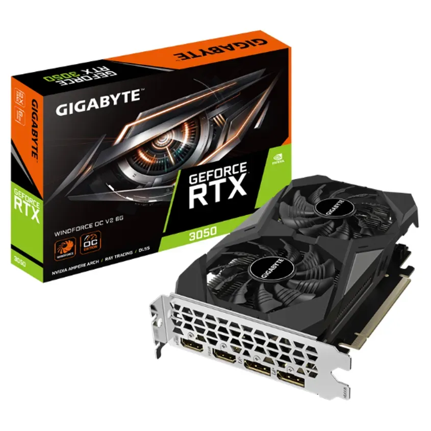 Placa de video VGA Gigabyte GeForce RTX 3050 WINDFORCE OC V2 6G PCI-E220