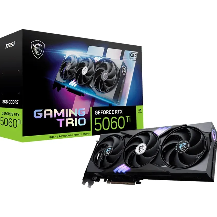 Placa de video VGA MSI GeForce RTX 5060 Ti 8G GAMING TRIO OC 1-0417236