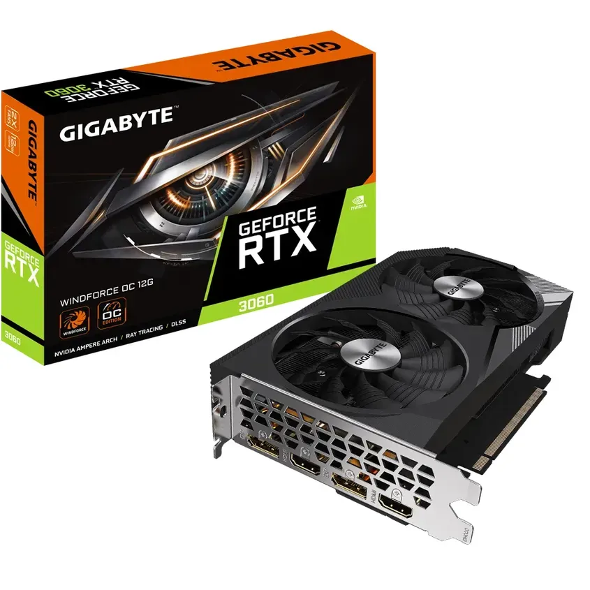 Placa de video VGA Gigabyte GeForce RTX 3060 WINDFORCE OC 12G 1-0415908