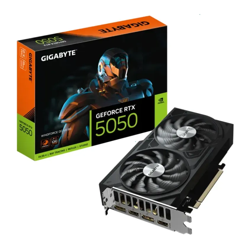 Placa de video VGA Gigabyte GeForce RTX 5050 WINDFORCE OC V2 8G 1-0418733
