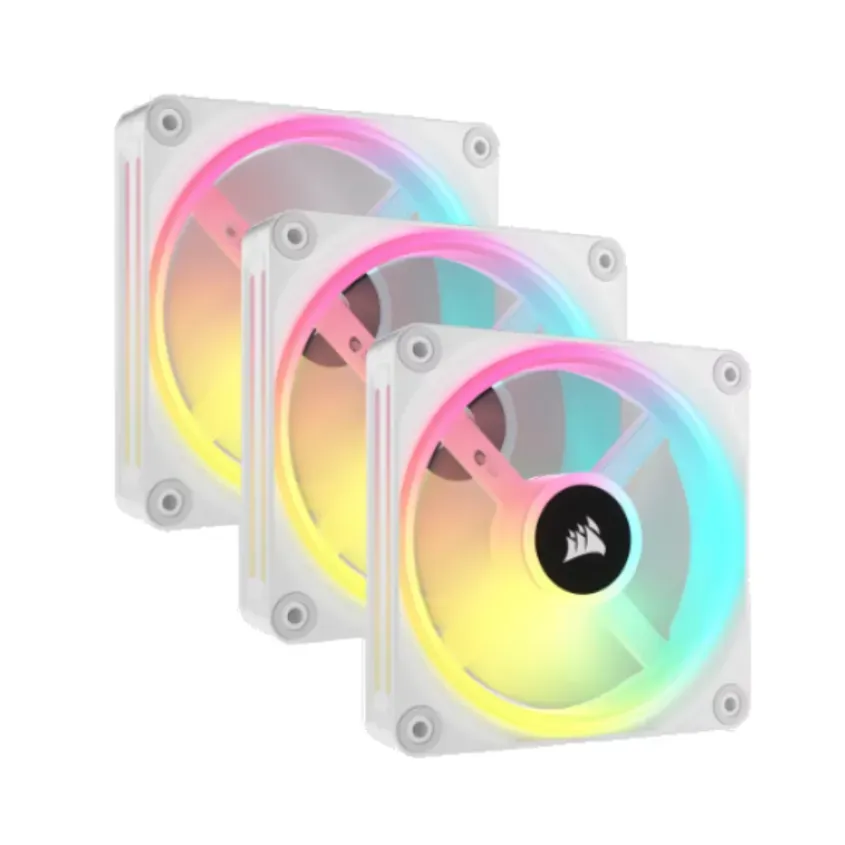 Fan Cooler Corsair iCUE LINK QX120 RGB 120mm Magnetic Dome White Pack x3 1-0417457
