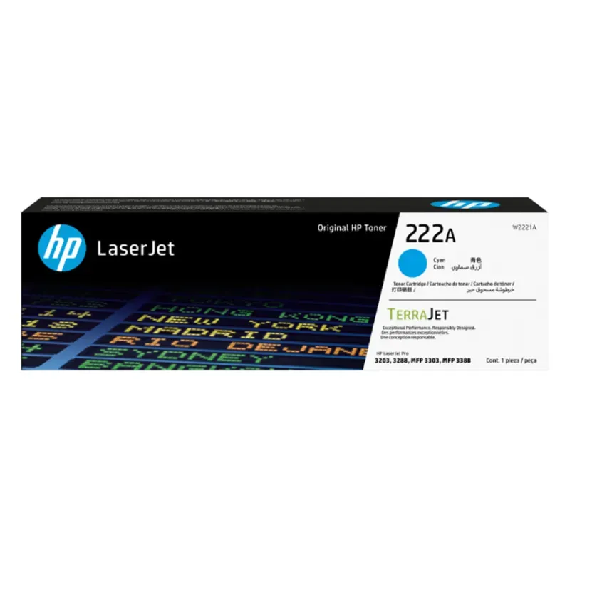 W2221A HP 222A Cyan LJ Toner Cartridge 1-0417348