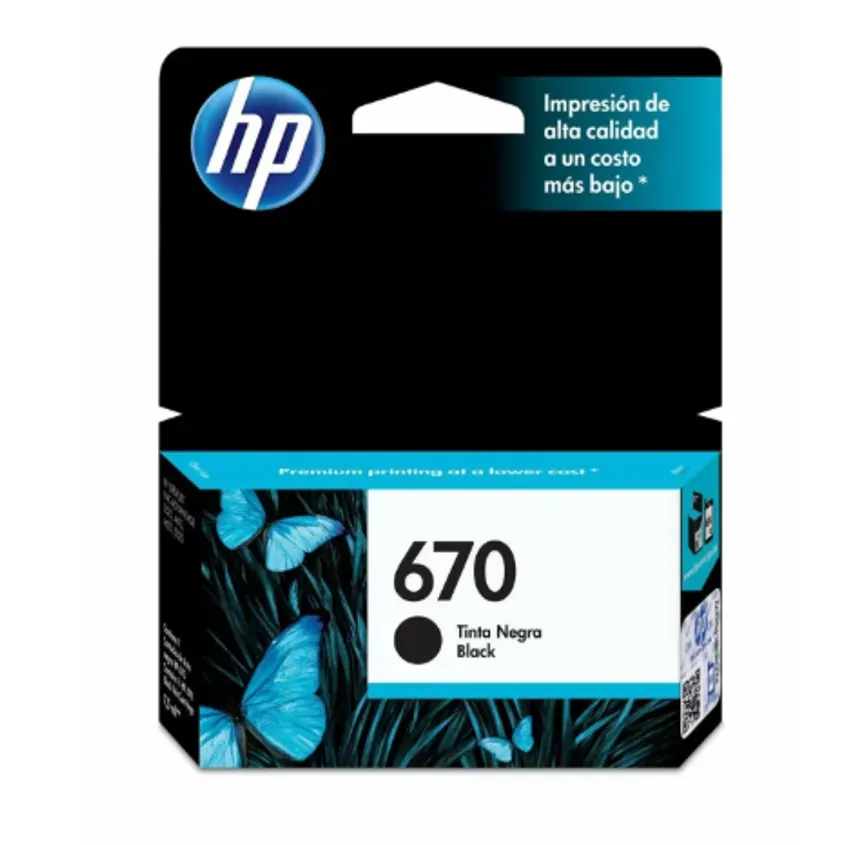HP 670 BLACK INK CARTRIDGE CZ113AL 1-0417669