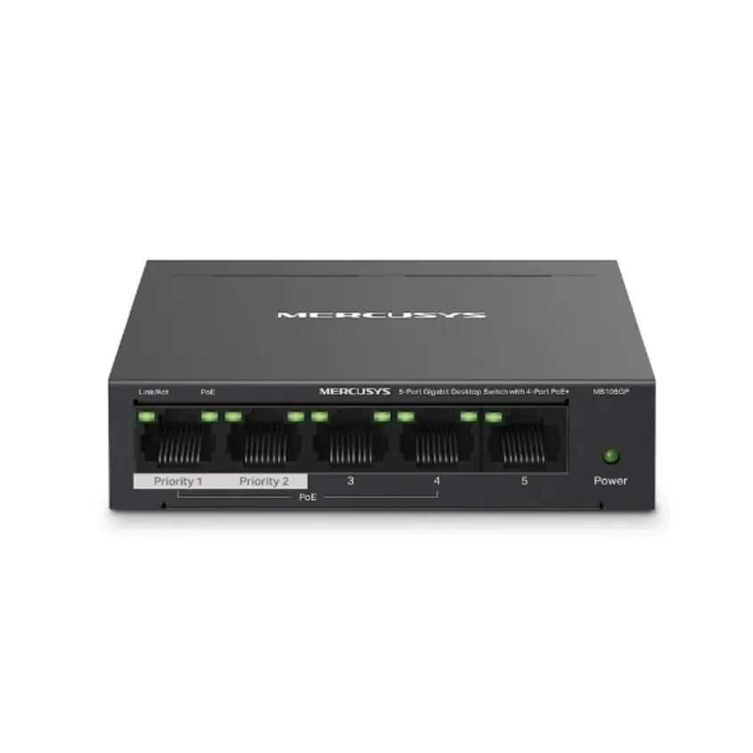 MS105GP Switch Giga 5P Mercusys MiniDesktop con 4P POE 1-0418366